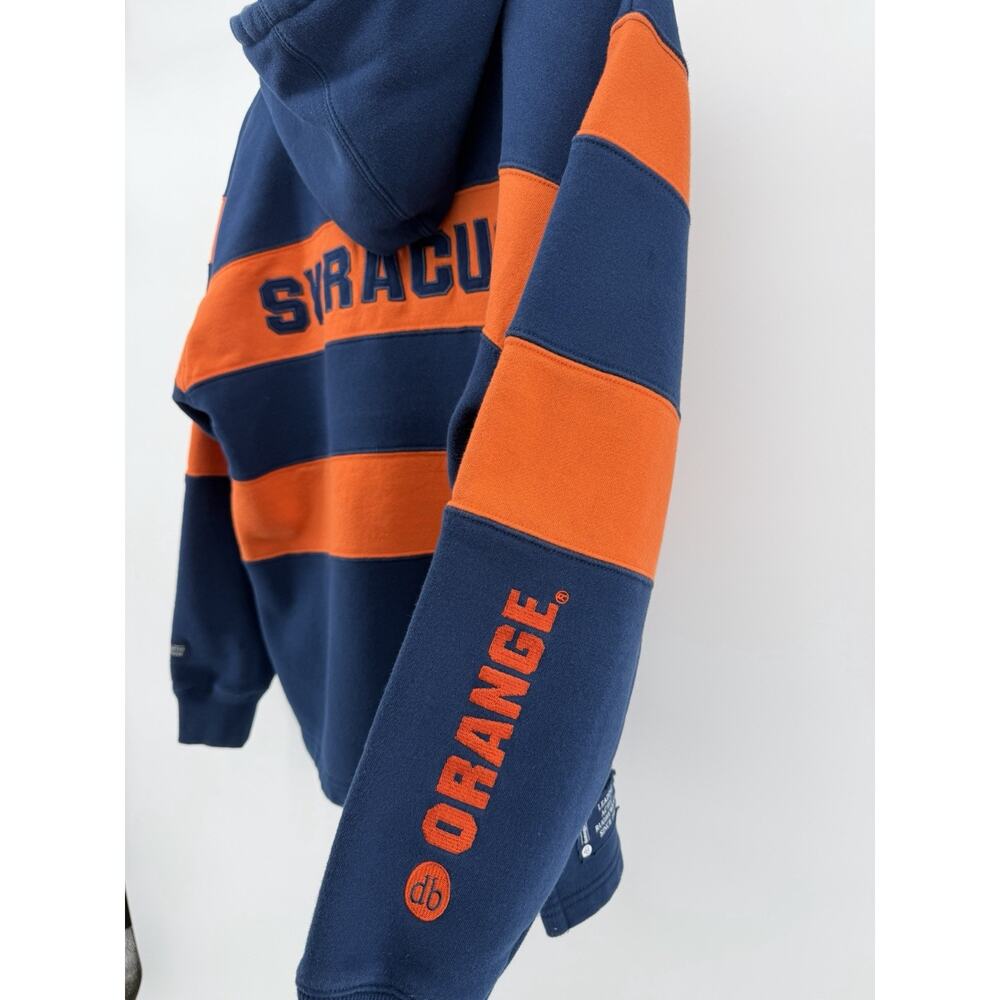 Donegal Bay Syracuse Orange Striped Pullover Hoodie Sweatshirt Blue/Orange L - Picture 4 of 6